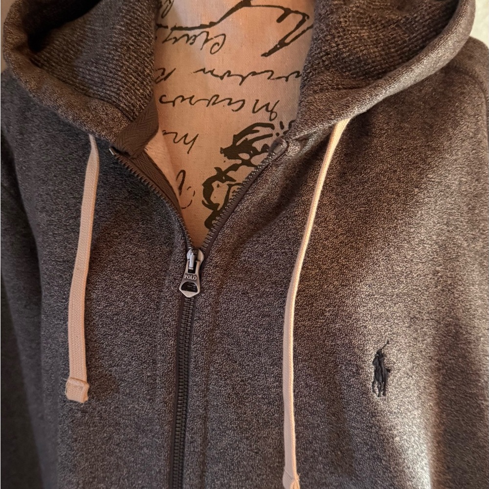Polo Ralph Lauren Charcoal Zip-Up Hoodie with Logo XL